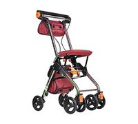 Walkers，Folding tor Walker, Wheeled Walker with Lockable Cable Brakes, Adjustable Height Seat, Lightweight Walking Mobility Aid for Elderly, Disabled