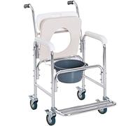 Walkers for Seniors Commode Chairs Shower Stool Wheelchair Walker Wheeled Toilet Chair Disabled Mobile Shower Seat Bathroom Bath Stool