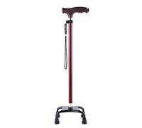 Walkers for seniors Durable Easy Walking Stick Crutch with Ergonomic Wooden Handle Adjustable for Men Women Arthritis Elderly Disabled Elderly 3leg Mobility bar Nonslip Swivel Base rollator walker， Du