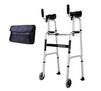 Walkers for Seniors Folding Elderly Walker Trolley Detachable Arm Rest- Height Adjustable Lightweight Rolling Rollator, Walking e| Mobility Aid| Transport C,
