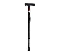 Walkers for seniors Multi-Function Intelligent Elderly Crutches Walking Cane Stick， Adjustable LED Light Non-Slip Telescopic Walking Stick Smart Radio Alarm Aluminum Crutches， Black rollator walker， D