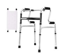 Walkers for Seniors Portable Heavy Duty Rolling Walker, Foldable Upright Walker with Seat and Wheels, Adjustable Height Step Assist for Seniors Adult, Disabled(with Bath Board)