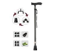 Walkers for seniors Retractable Walking Stick,Four-Legged Non-Slip Crutches LED Canes Old People Lightweight Multi-Purpose Aluminum Retractable Male And Female 72-94 Cm, Maximum Weight 150 Kg rollator