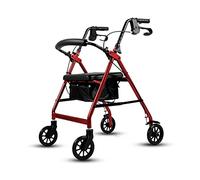 Walkers for Seniors Rollators Walking Frame Walking Frames Convenient Foldable Elderly Walker Shopping Cart Aluminum Alloy Multi- Function Four- Wheeled Walkerlking Aid Trolley Standard Walkers Rolla