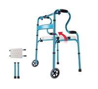 Walkers for Seniors Stand-Assist Folding Walker with Wheels, Aluminum Alloy Rehabilitation Auxiliary, Height Adjustable Walking Mobility Aid for Elderly Folding Rollator Walker(White)