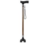 Walkers for Seniors Teles Crutches, Walking Sticks for The Elderly, Teles Non-Slip Four-Legged Walking Cane Hand, self-Supporting Walking Sticks rollator Walker, Mobility Aid (Brown
