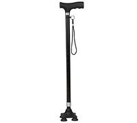 Walkers for Seniors Teles Crutches, Walking Sticks for The Elderly, Teles Non-Slip Four-Legged Walking Cane Hand, self-Supporting Walking Sticks rollator Walker, Mobility Aid (Black