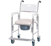 Walkers for Seniors Walking Frame,Commode Chairs Shower Stool Wheelchair Walker Wheeled Toilet Chair Disabled Mobile Shower Seat Bathroom Bath Stool Multi-Functional Pregnant Woman Shower Aids for E