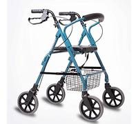 Walkers for Seniors Walking Frame, Drive Four Wheel Walker Rollator, Upright Posture Rolling Lightweight Aluminum Therapy Equipment Walker for
