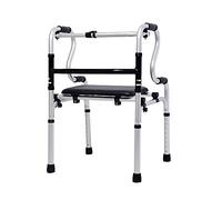 Walkers， for Seniors Walking Frame,Folding Walker Lightweight Portable Walking Mobility Aids for Elderly Disabled Adjustable Height with Shower tor with 2 Wheels tor Walker,Durable Mobil