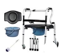 Walkers for Seniors Walking Frame, Lightweight Rollator Folding Walker with Wheels for Seniors Adults Extra Wide Front Wheel Walker Sized for Adults U(3)