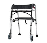 Walkers for Seniors with Wheels Foldable Walker Height Adjustable Walkers for Seniors Disability Aids Walkers with Seat,B