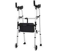 Walkers，for SeniorWheelchairs Old Man Arms Walker Aluminum Alloy Disabled Walker Folding Adjustable 7 File Height One Button Installation 180Kg Walking Frame tor