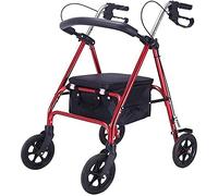 Walkers， for The Elderly Folding,Lightweight tor Walker,Elderly Shopping Cart,Trolley,Can Sit On Four Wheels,Folding Elderly Walker (Color : Blue) (Blue) (Red)