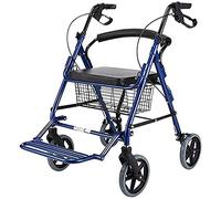 Walkers for The Elderly Folding Upright Walker Lightweight Rollator Walker Portable Walking Sticks,Walking Aids,Walkers,Grocery Shopping Carts,Load-Bearing 220 Kg (Color : Red) (Blue) kxtmm