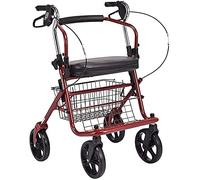 Walkers for The Elderly Rollator Folding Upright Walker,Elderly Handicap Walking Assist,Seat and Wheels,Height Adjustable Handles,with 8 Inches Wheels,Supports100Kg (Color : Blue) (Blue) Little kxtmm