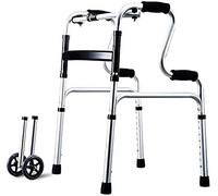Walkers for The Elderly Walker for Seniors Rollator Foldable Adult Seniors Rollator Assistive Walkers 4 Leg Crutch Aluminum Alloy Adjustable Height kxtmm