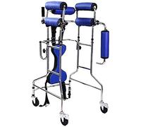 Walkers for The Elderly Walker Standing Walk Stand Stand Frame with Seat Wheel Rehabilitation Device Folding Height Adjustable Lower Limb Disabled Skid Stand,High Carbon Steel kxtmm