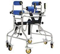 Walkers for The Elderly Walker with 6 Wheels 360° Rotating Roller and Armpit Support Armrest Standing Mobility Walking Aidstand Frame with Seat Wheel Height Adjustable kxtmm