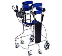 Walkers for The Elderly Walking e Brake 6 Wheels Rollator Walker Folding Mobility Walking Aid-Adjustable Height for Standing Stepping Foot Training (Color : Bule) (Yellow Woman) (Bule Man)
