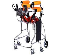 Walkers for The Elderly Walking Frame Brake 6 Wheels Rollator Walker Folding Mobility Walking Aid-Adjustable Height for Standing Stepping Foot Training (Color : Bule) (Yellow Woman) kxtmm