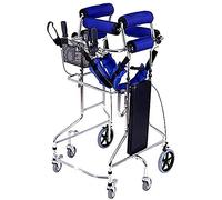 Walkers for The Elderly Walking Frame Brake 6 Wheels Rollator Walker Folding Mobility Walking Aid-Adjustable Height for Standing Stepping Foot Training (Color : Bule) (Yellow Woman) kxtmm