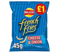 Walkers French Fries Cheese and Onion Snacks, Pack of 15 x 45 g
