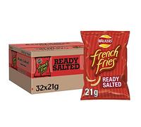 Walkers Crisps French Fries Ready Salted Snacks, 21g (Case of 32)