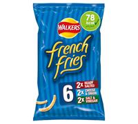 Walkers French Fries Variety Multipack Snacks Crisps 6x18g