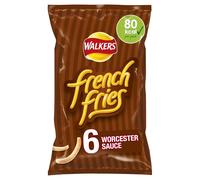 Walkers French Fries Worcester Sauce Multipack Snacks Crisps 6x18g