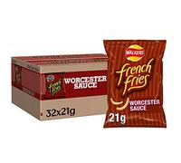 Walkers Crisps French Fries Worcester Sauce Snacks, 21g (Case of 32)