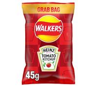 Walkers Heinz Tomato Ketchup Grab Bag Crisps 45g (Case of 32)