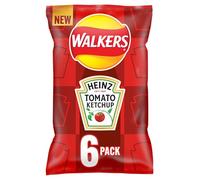 Walkers Heinz Tomato Ketchup Multipack Crisps 6x25g