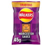 Walkers Lea & Perrins Worcester Sauce Grab Bag Crisps 45g (Case of 32)