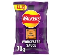 Walkers Lea & Perrins Worcester Sauce Sharing Crisps 70g (Pack of 18)