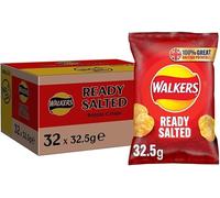 Walkers Legendary Ready Salted Crisps Full Boxes Fresh Timeless Classic 32.5g (64 Bags x 32.5g, Original)