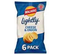 Walkers Lightly Cheese & Onion Multipack Crisps 6x25g