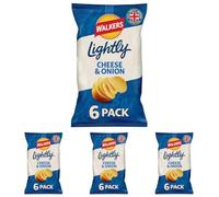 Walkers Lightly Cheese & Onion Multipack Crisps 6x25g (Pack of 4)