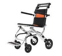 Walkers,Lightweight Aluminum Alloy Travel Wheelchair,Four Wheel Walker Tor,with Seat,Folding Mobility Rolling Walker 10 Inch Wheels,Light Weight Silver