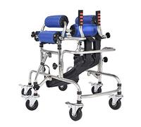 Walkers,Lightweight Folding Adjustable Child Driving Standing E Cerebral Palsy Child Walking Aid Walker Hemiplegia Lower Limb Training Standing E with Wheel Walker 85-130