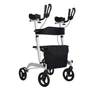 Walkers,Lightweight Four Wheel Tor Walker, Folding Rolling Walker with Padded Armrest and Seat, Adjustable Height Mobility Aids with Rage Bag for Elderly, Adults