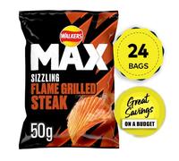 Walkers Max Crisps Sizzling Flame Grilled Steak Flavour 24 x 50g