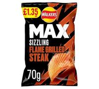 Walkers MAX Flame Grilled Steak Sharing Crisps 70g PMP RRP £1.35 | Case of 15
