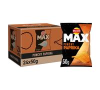 Walkers Max Paprika Crisps, 50 g, Pack of 24