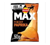 Walkers Max Punchy Paprika Crisps 50g x Case of 24