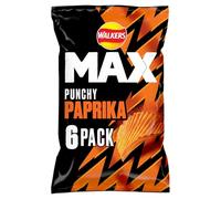 Walkers Max Punchy Paprika Multipack Crisps 6x27g