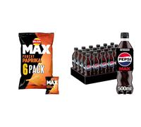 Walkers Max Punchy Paprika Multipack Ridged Crisps 6x27g