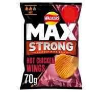 Walkers Max Strong Hot Chicken Wings Crisps 70g-Food