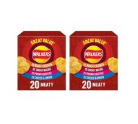 Walkers Meaty Variety Multipack Crisps Box 20x25 g (Pack of