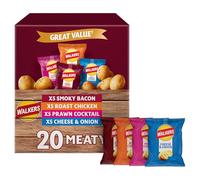 Walkers Meaty Variety Multipack Crisps Box 20x25 g (Packaging may vary)